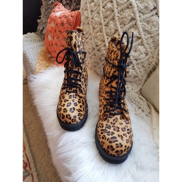 Cool Cat Grunge Leopard Maverick combat boots MIA - Picture 15 of 16
